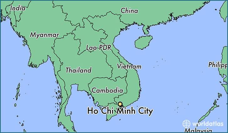 Mapa Ho Chi Minh świat