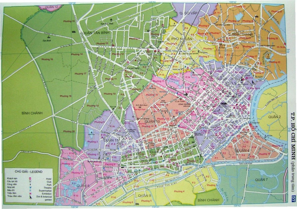 Mapę ulica ho chi minh 