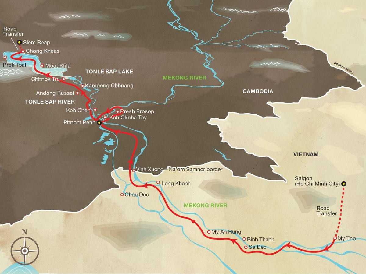 Mapa rzeki Sajgon 
