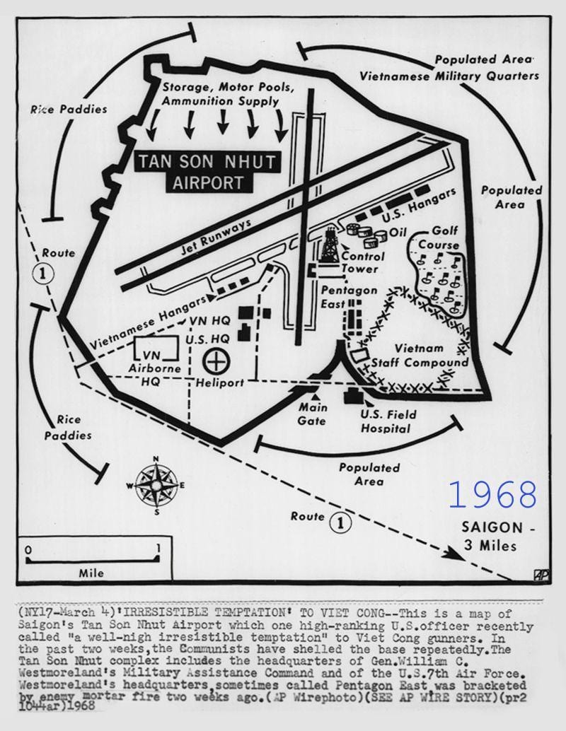 Mapa Sajgon 1968