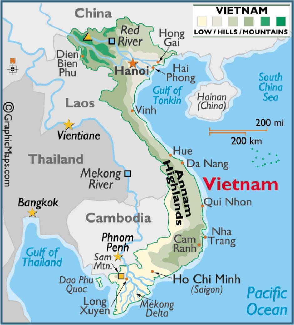 Mapę W Ho Chi Minh