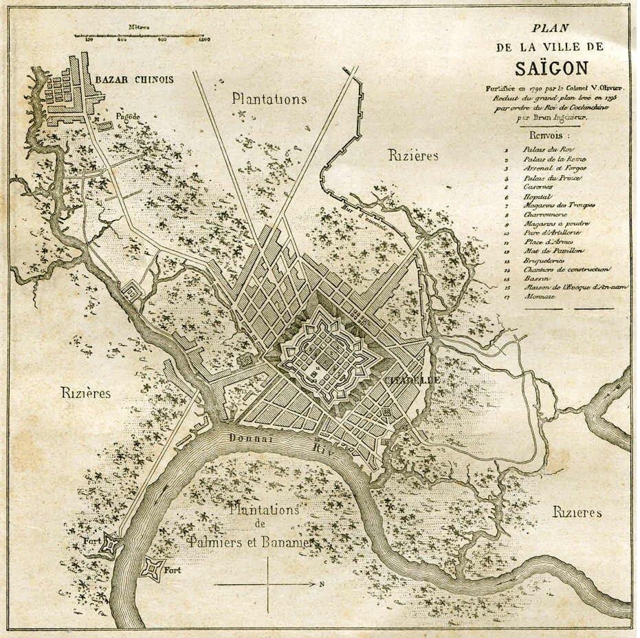 Mapa starego Sajgonu