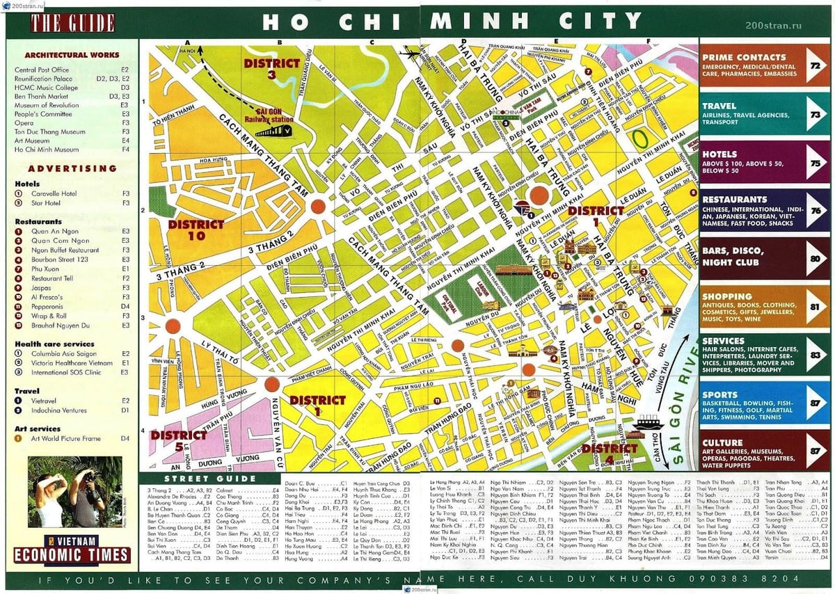 mapa ho chi Minh, Wietnam